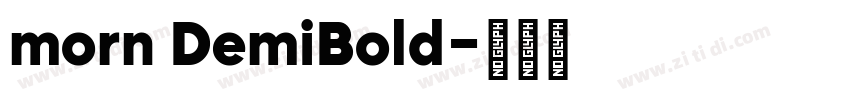 morn DemiBold字体转换